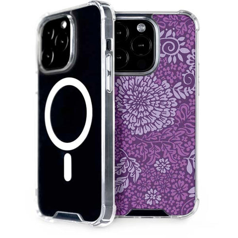 Radiant Orchid Floral iPhone 15 Pro MagSafe Case